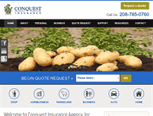 Tablet Screenshot of conquestinsurance.com